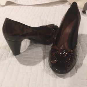 Nurture Peep Toe Tortoise Heels